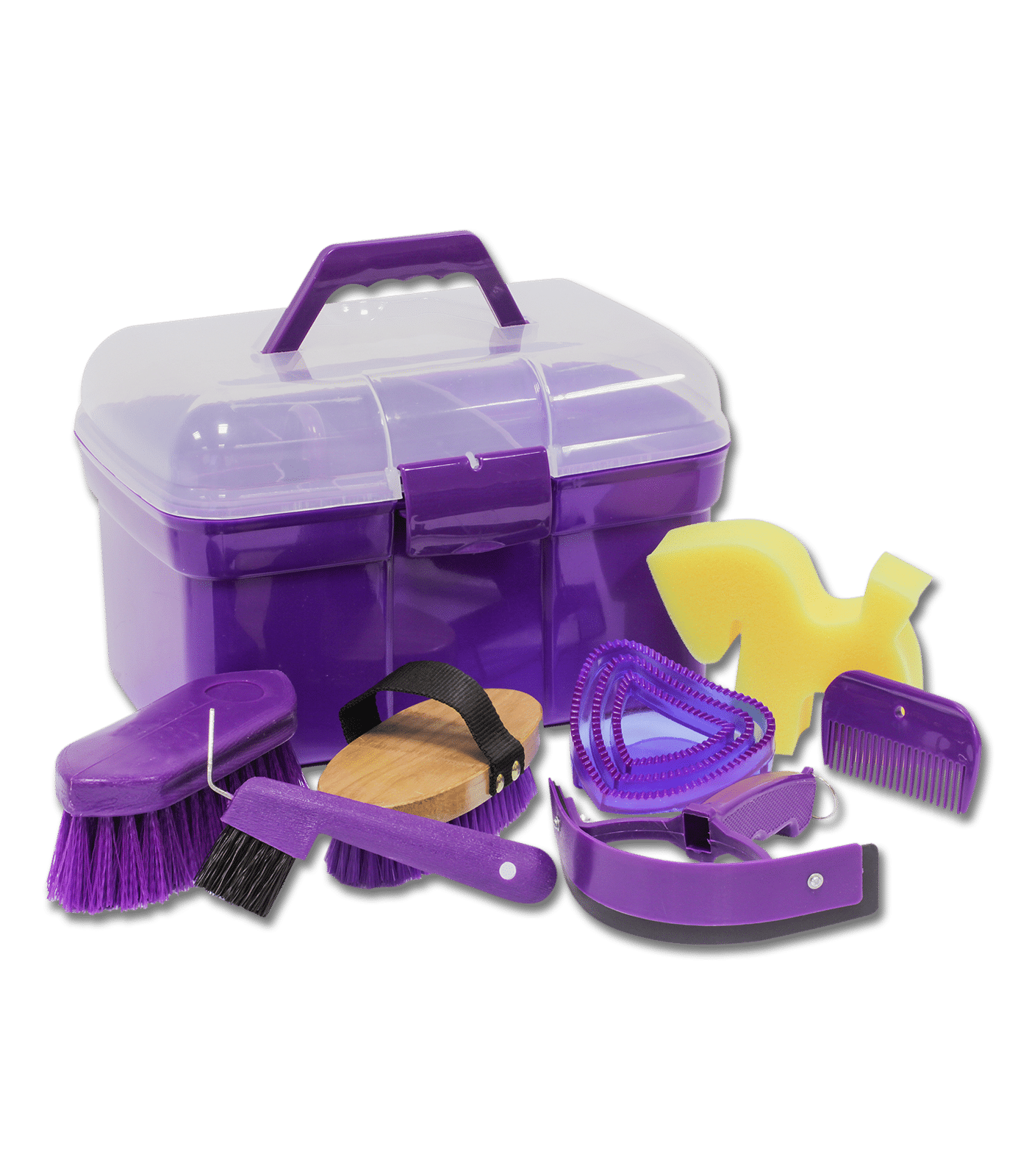 Striglekasse med indhold Blå